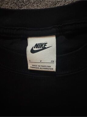 Nike Black Crewneck Tee with White Logo Tag